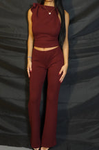 Burgundy two-piece set