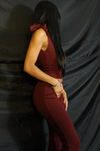 Burgundy two-piece set